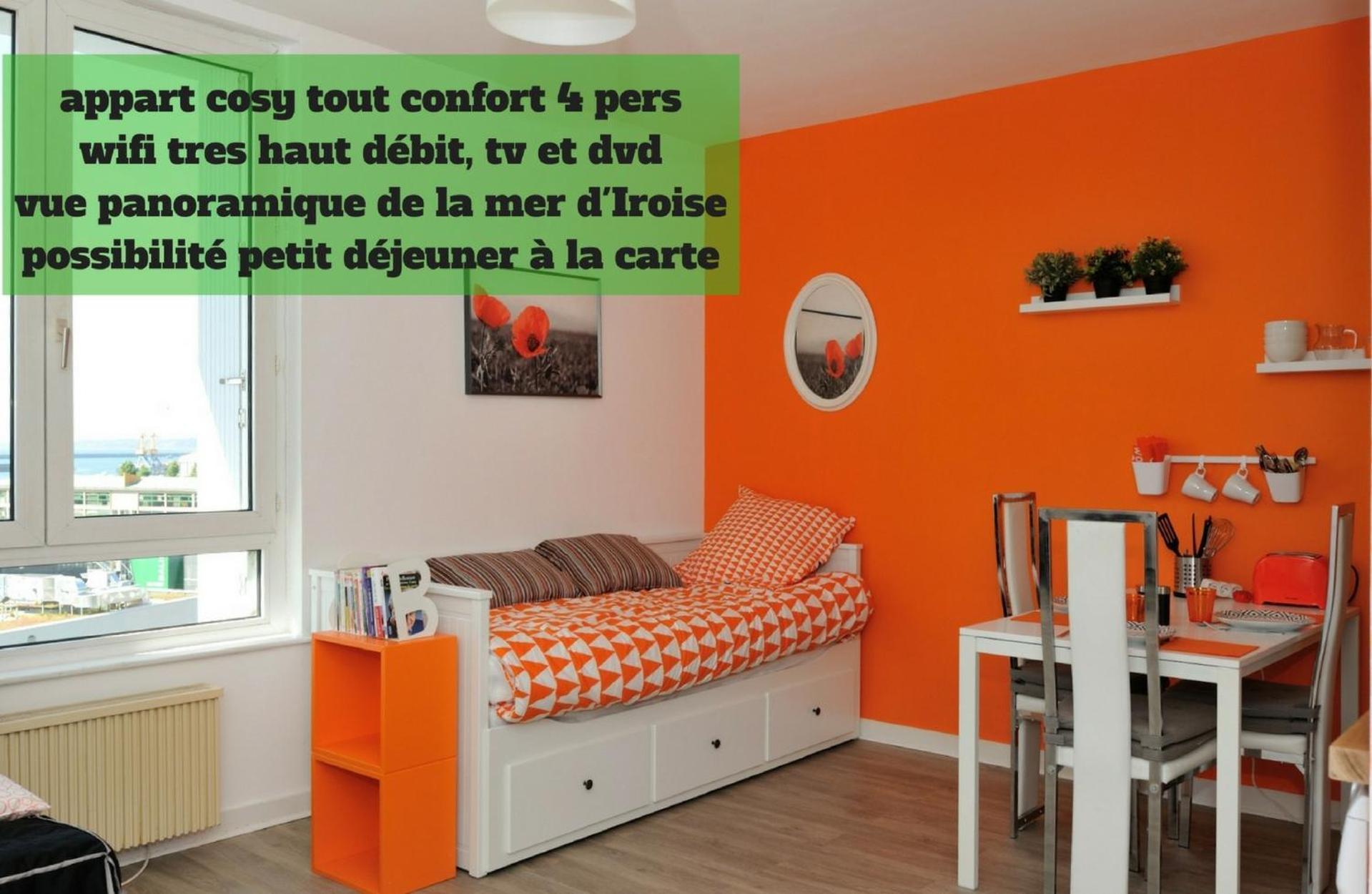 Appart Cosy Brest Apartment Стая снимка